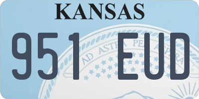 KS license plate 951EUD