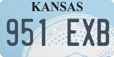 KS license plate 951EXB
