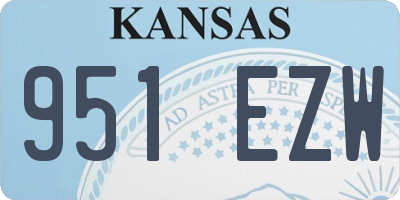 KS license plate 951EZW