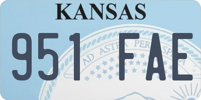 KS license plate 951FAE