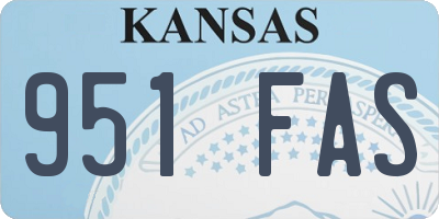 KS license plate 951FAS