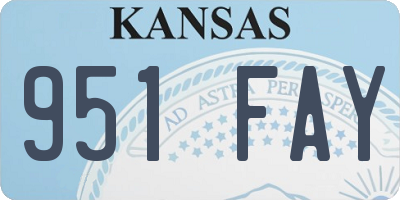KS license plate 951FAY