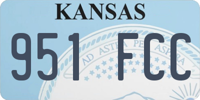 KS license plate 951FCC