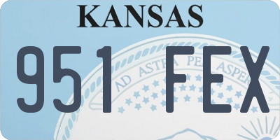 KS license plate 951FEX