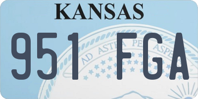KS license plate 951FGA