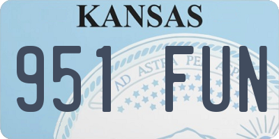 KS license plate 951FUN