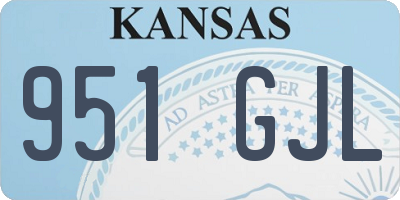 KS license plate 951GJL