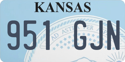 KS license plate 951GJN