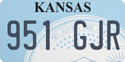 KS license plate 951GJR
