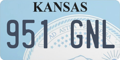 KS license plate 951GNL