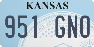 KS license plate 951GNO