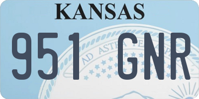 KS license plate 951GNR