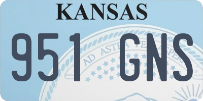 KS license plate 951GNS