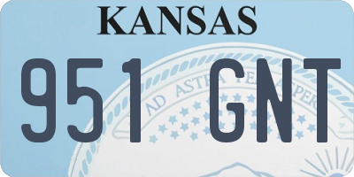 KS license plate 951GNT
