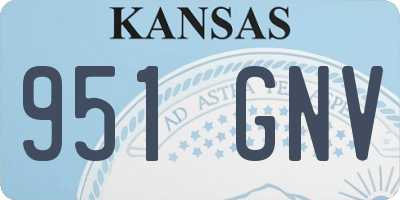 KS license plate 951GNV