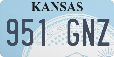 KS license plate 951GNZ