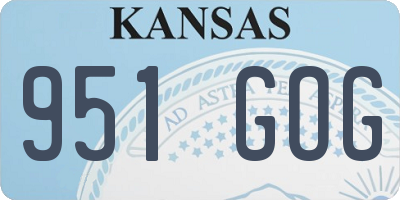 KS license plate 951GOG