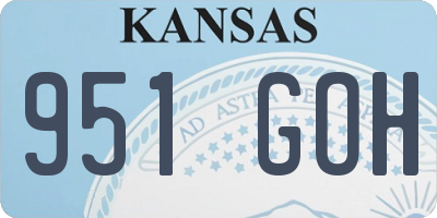 KS license plate 951GOH