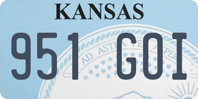 KS license plate 951GOI