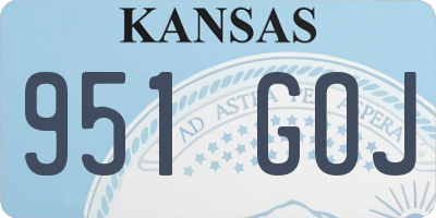 KS license plate 951GOJ