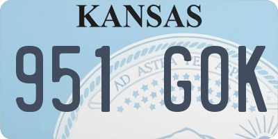 KS license plate 951GOK