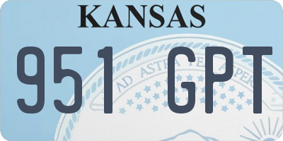 KS license plate 951GPT