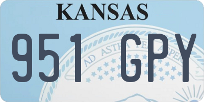 KS license plate 951GPY