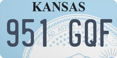 KS license plate 951GQF