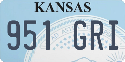 KS license plate 951GRI