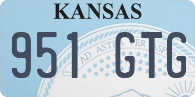 KS license plate 951GTG