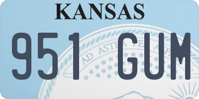 KS license plate 951GUM