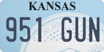 KS license plate 951GUN