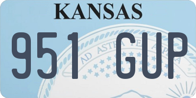 KS license plate 951GUP