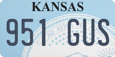 KS license plate 951GUS
