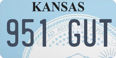 KS license plate 951GUT