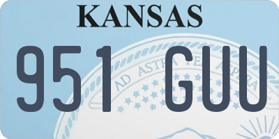 KS license plate 951GUU