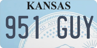 KS license plate 951GUY