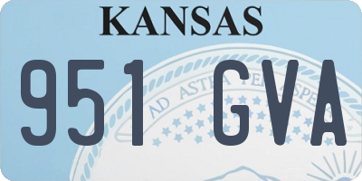KS license plate 951GVA