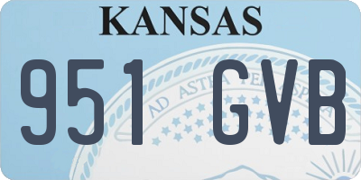 KS license plate 951GVB