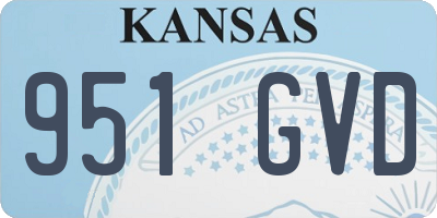 KS license plate 951GVD