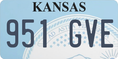 KS license plate 951GVE