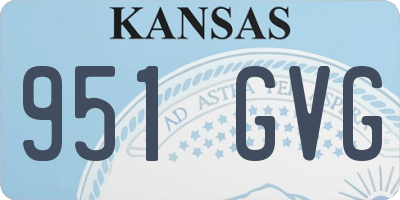 KS license plate 951GVG