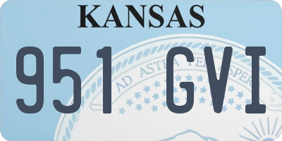 KS license plate 951GVI