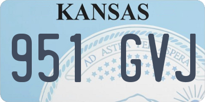 KS license plate 951GVJ