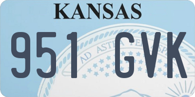KS license plate 951GVK