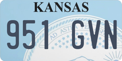 KS license plate 951GVN