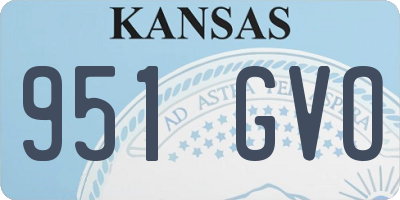 KS license plate 951GVO