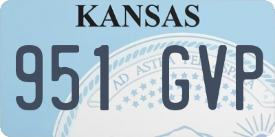 KS license plate 951GVP
