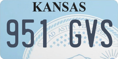 KS license plate 951GVS