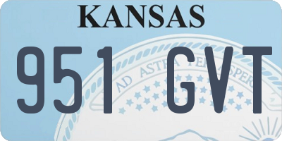 KS license plate 951GVT